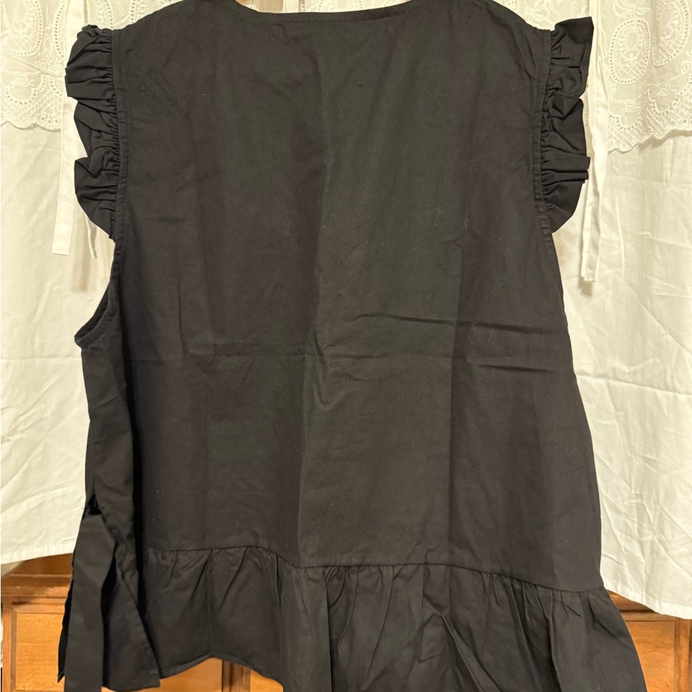 Universal Thread Black Ruffled Blouse - image 2